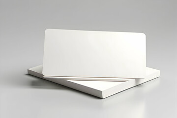 3d render of blank card on white background