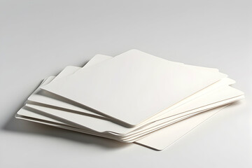 3d render of blank card on white background