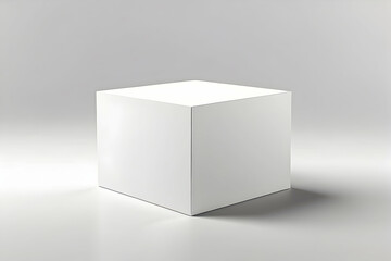 3d rendering of minimalist box on white background
