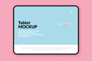 Demo iPad Mockup front view blank tablet