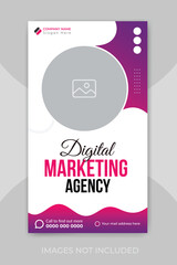 Digital marketing agency and corporate business facebook and Instagram story banner template
