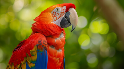 Close-up_of_a_Scarlet_Macaw_wildlife