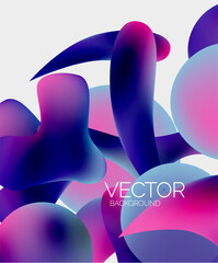 Vector abstract glowing shapes background