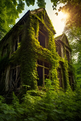 Ruins of Time: An Abandoned House Amidst the Forest