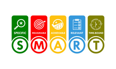 Smart goals design logo template illustration