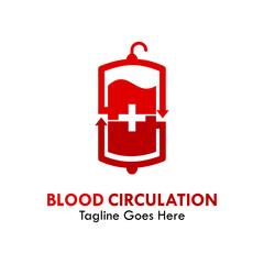 Blood circulation design logo template illustration