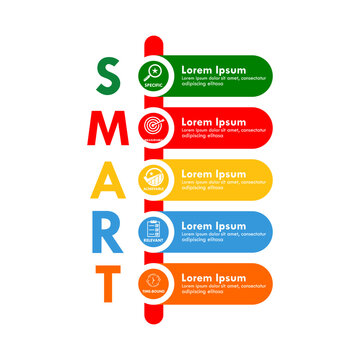 Smart goals design logo template illustration