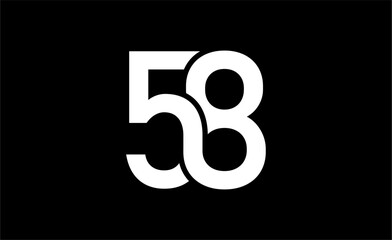 58 Letter Initial Logo Design Template Vector Illustration