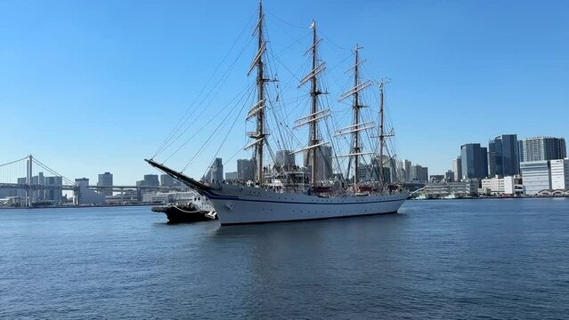 Nippon Maru's arrival at port (日本丸入港)3