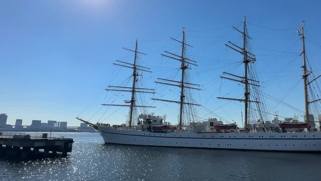 Nippon Maru's arrival at port (日本丸入港)4