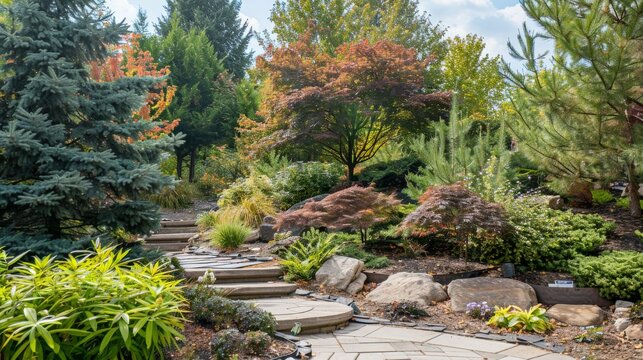 Landscaper plants creating beautiful outdoor spaces with joy