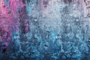 Vergangene Pracht: Verwitterte Wand in Rosa, Blau und Türkis - obrazy, fototapety, plakaty