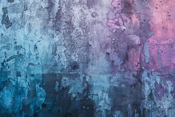 Vergangene Pracht: Verwitterte Wand in Rosa, Blau und Türkis