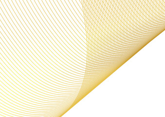 【PNG透過】滑らかな曲線のゴールドライン　華やかなテクスチャ素材