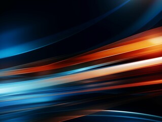 Blue and Orange Lines Abstract Background. Generative AI