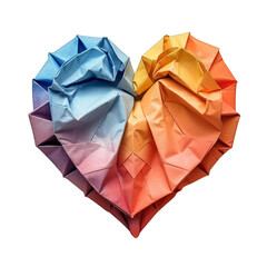 Multicolored Heart Shaped Origami