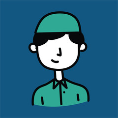 Muslim man avatar islamic cartoon 