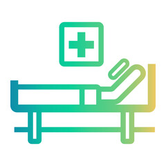 Fototapeta premium hospital bed icon