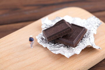 Dark chocolate before the obese