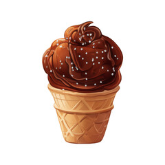 ice cream, soft cream, various flavors, fruit, lemon, blueberry, strawberry, orange, cherry, vanilla, milk, chocolate Illustration, isolated icon