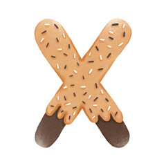 cookie alphabet letter X