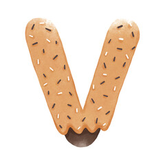 cookie alphabet letter V