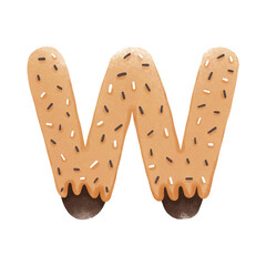 cookie alphabet letter W