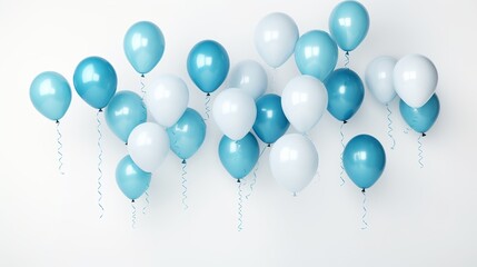 illustration of Balloons white png background isolated, Generative ai