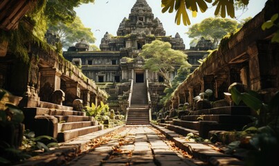 an ancient temple or historical landmark