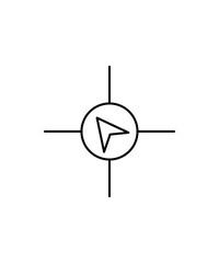 direction icon, vector best line icon.
