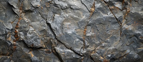 This image showcases a detailed close-up of a rock wall, revealing numerous visible cracks and crevices. The texture of the rocks is rugged and uneven, with the cracks adding depth and character to