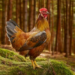 Hen wild life photography, Cute Rooster Stock Photo, Rooster And Hens photo