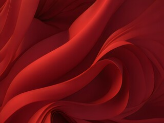 Smoot 3d realistic flowing red fabric background