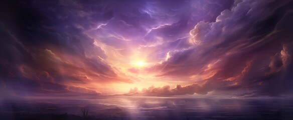 Beautiful sunset over the sea