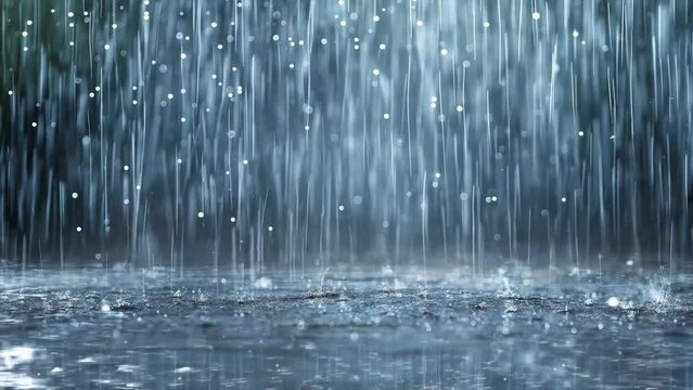 realistic rain texture on transparent background. seamless looping overlay 4k virtual video animation background