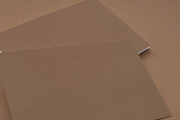Close View Carton Paper Business Cards Cardboard Background