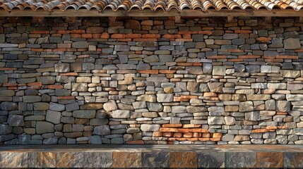 ultra realistic detail of the facade, multi brick layering, created with technique called wa pan...