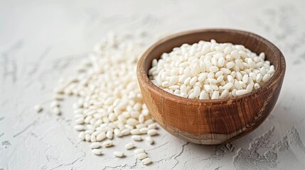 Obraz na płótnie Canvas white rice pellets 