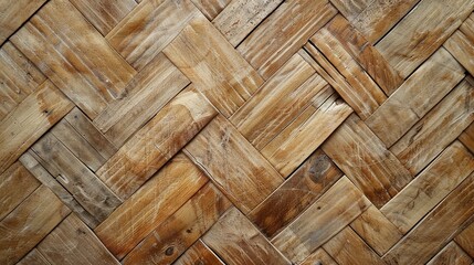Woven bamboo background for interior or exterior design and decoration of traditional houses.