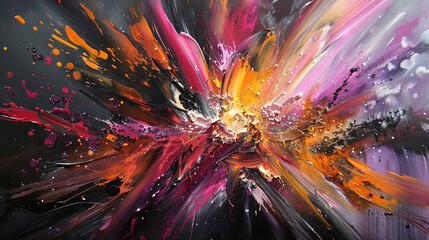 Abstract expressionism collides with atomic precision creating a fusion of chaotic beauty and order