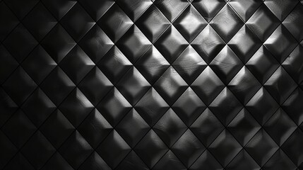 Black metal background with rhombus pattern.