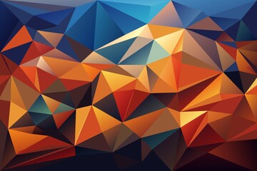abstract background, geometric triangular polygons, low poly background.