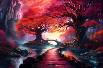 Fantastic magic forest