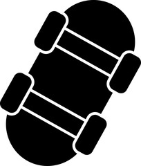 Isolate b&w skating board.  