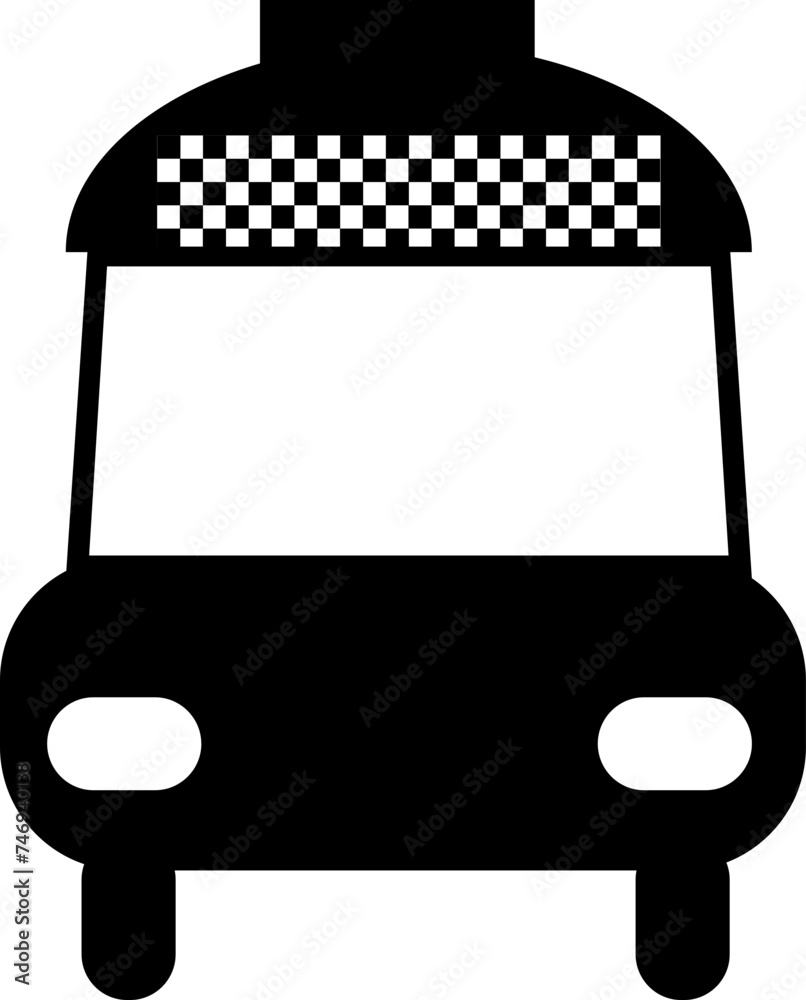 Canvas Prints vector sign or symbol of taxi car.