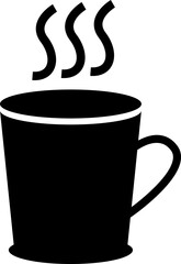 Isolated black hot cup icon.