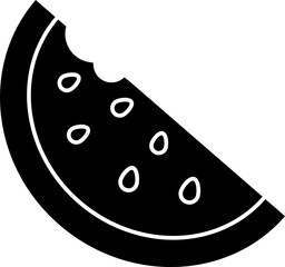 Glyph watermelon slice icon or symbol.