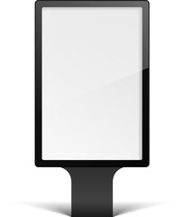 Blank realistic billboard or outdoor board design on white background.