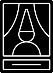 Illustration of b&w birthday picture icon.