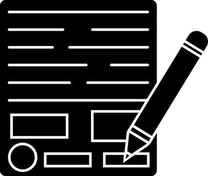 Vector illustration of contract icon.
